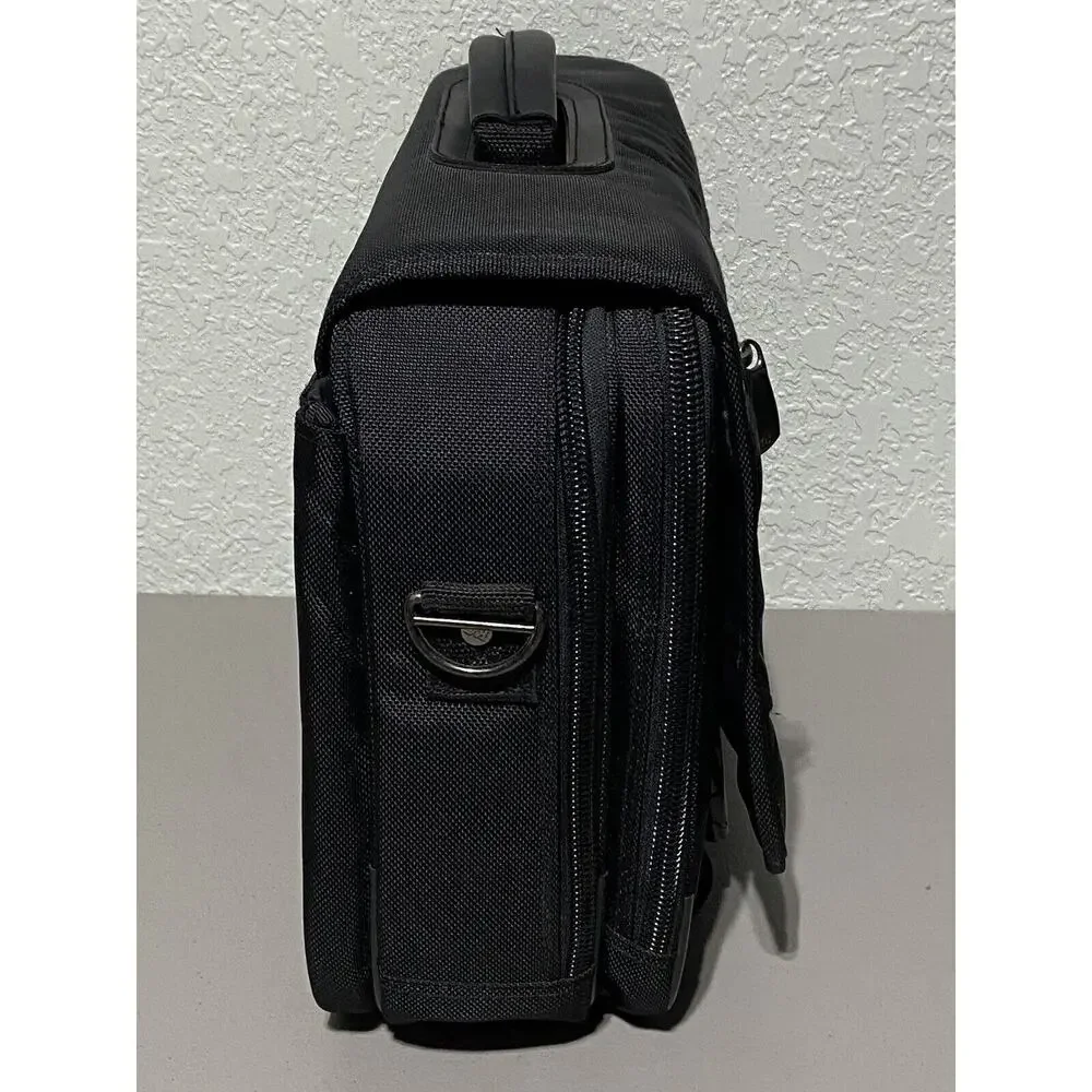 Kenneth Cole New York Briefcase Messenger Laptop Black Soft Padded Carry All